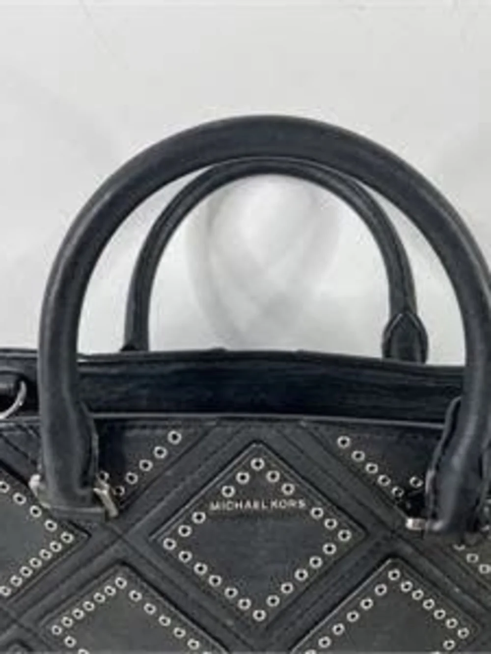 Michael Kors Selma Leather Studded Satchel, Size: 10.5